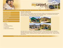 Tablet Screenshot of mycarport.de